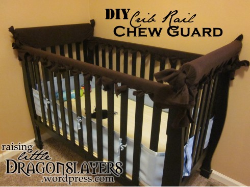 DIY Crib Rail Chew Guard: to protect wood from teething babies, and vice versa!