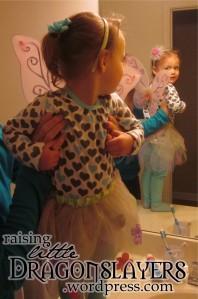 First time in her fairy wings.