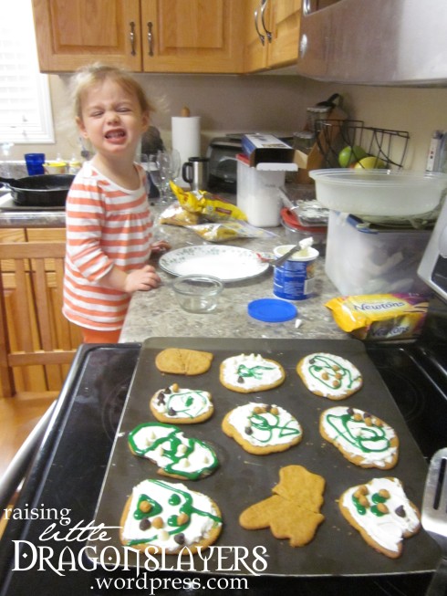 Done with her cookies!