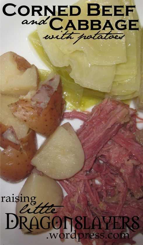 Corned Beef and Cabbage with Potatoes.